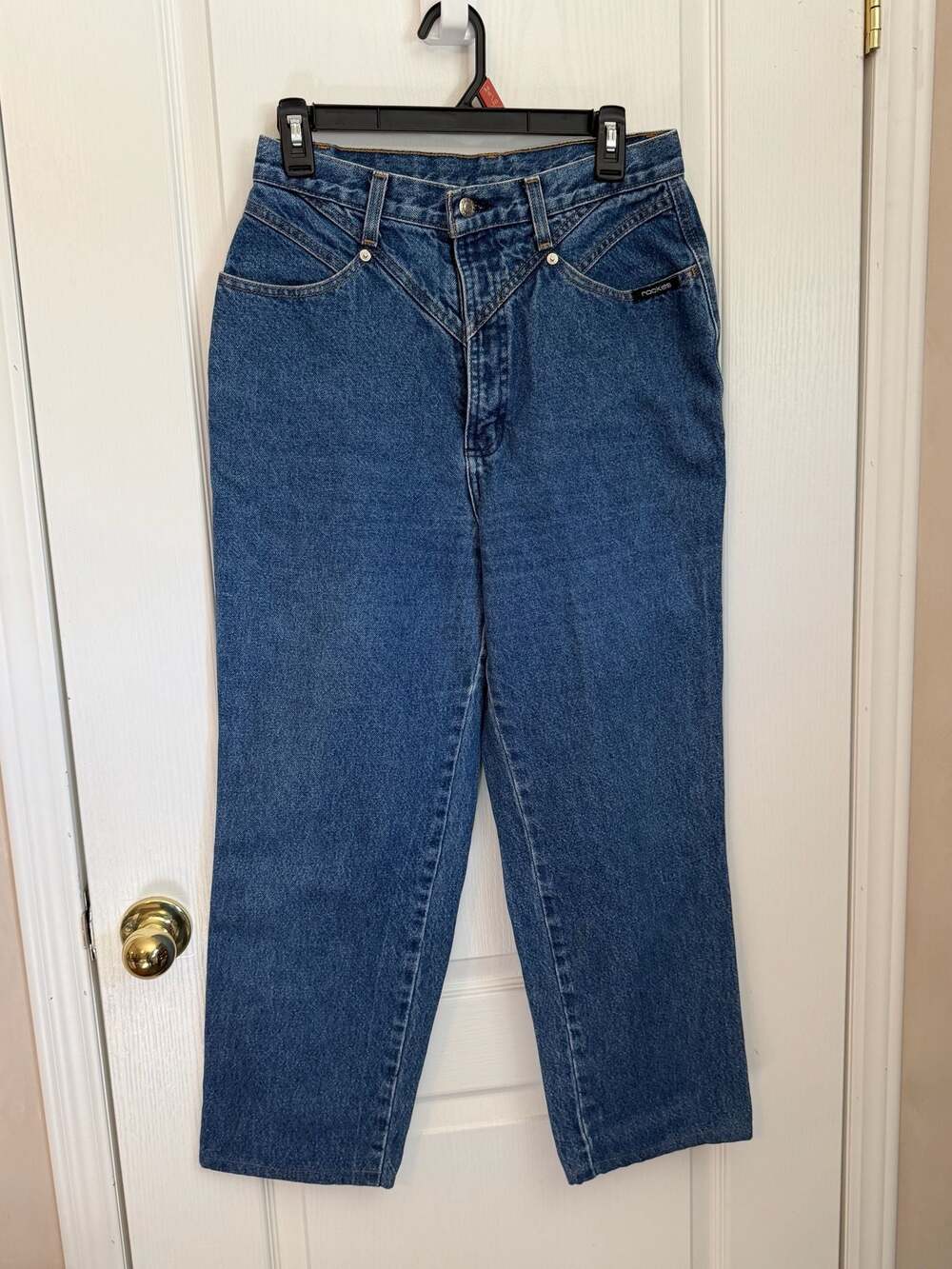 Vintage Rockies High Waist Western Denim Jeans Rodeo V-Yoke